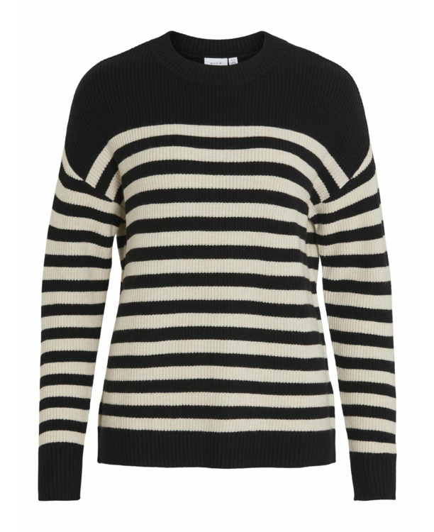 VIRIL RIB STRIPE L/S KNIT TOP - NOO