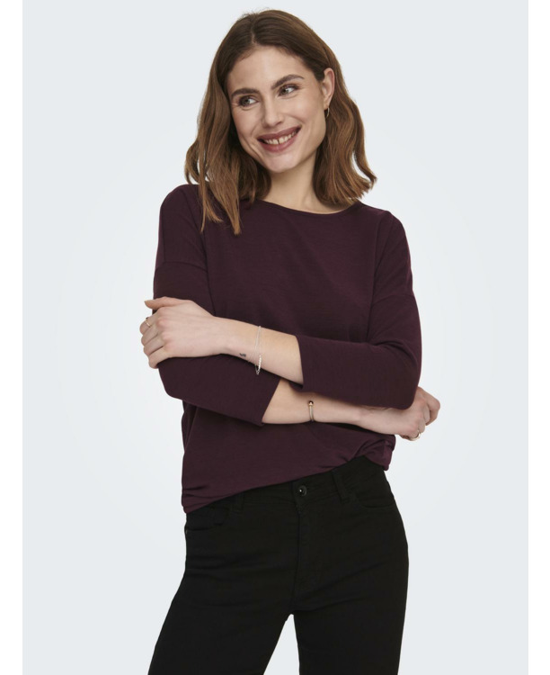 Loose Fit O-Neck 3/4 Sleeves (3/4) Top met ronde hals en 3/4 mouwen voor dagelijks comfort