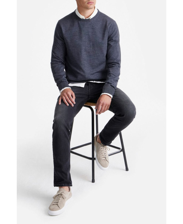 King Essentials The John Pullover Merino Antraciet