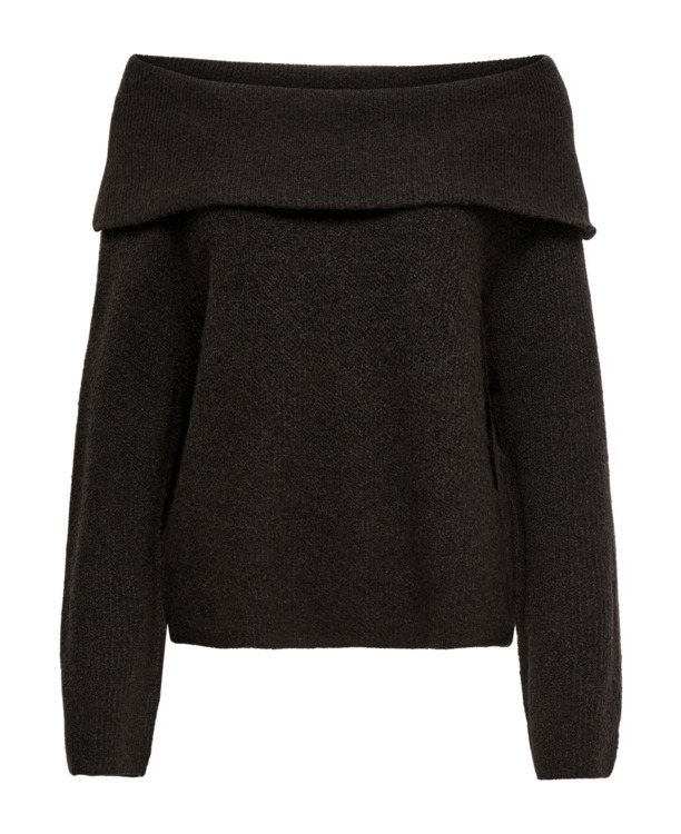 Loose Fit High Neck Long Sleeves (L/S) Gebreide trui met lange mouwen en losse pasvorm