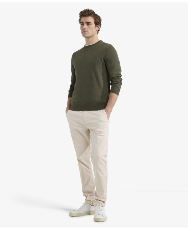C-Neck Sweater 100% Cotton Heren
