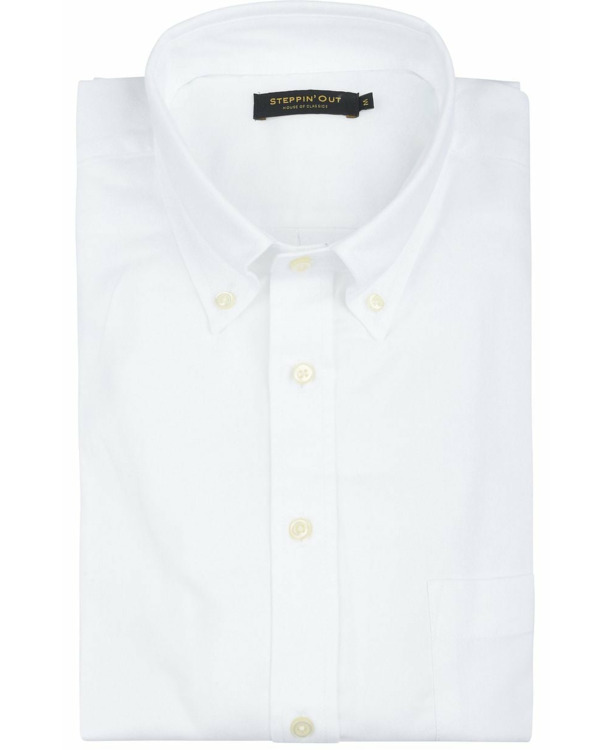 Steppin' Out Overhemd Twill Wit