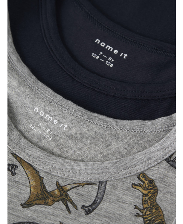 NKMPTANK TOP 2P GRIJS MELANGE DINO INJ Jongens