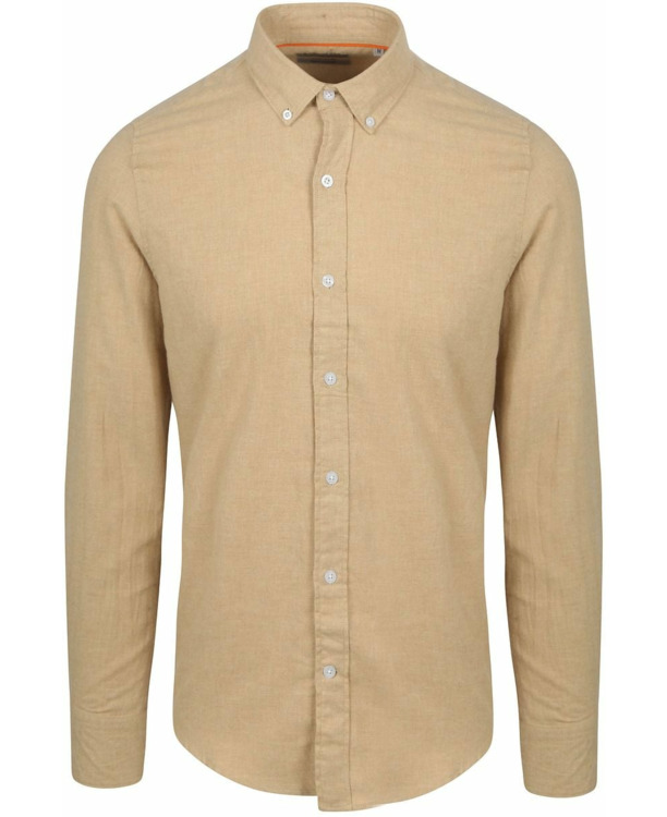 Suitable Overhemd Flanel Beige