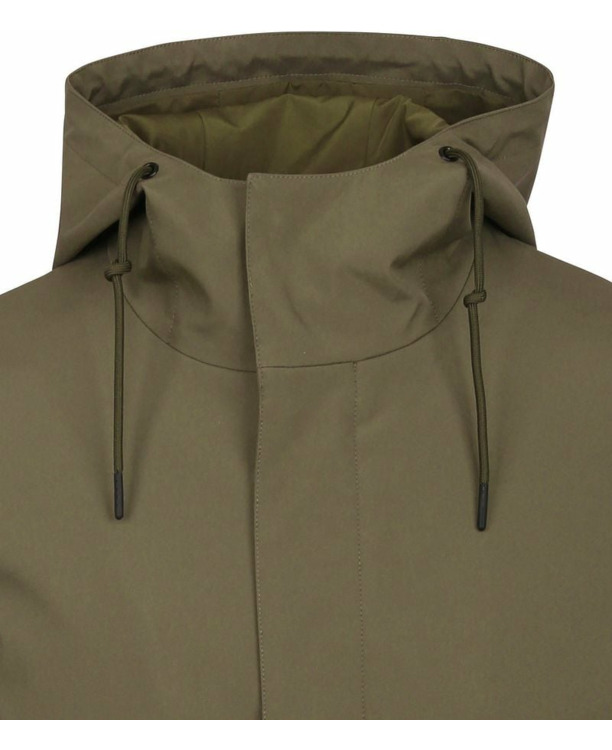 Suitable Jas Hood Tech Olijfgroen