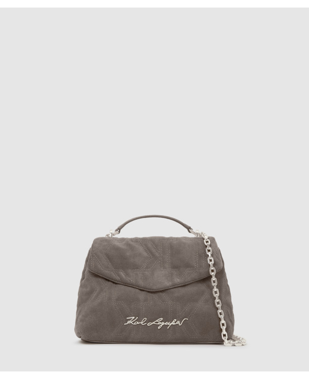 K/KURL SUEDE SHOULDER BAG
