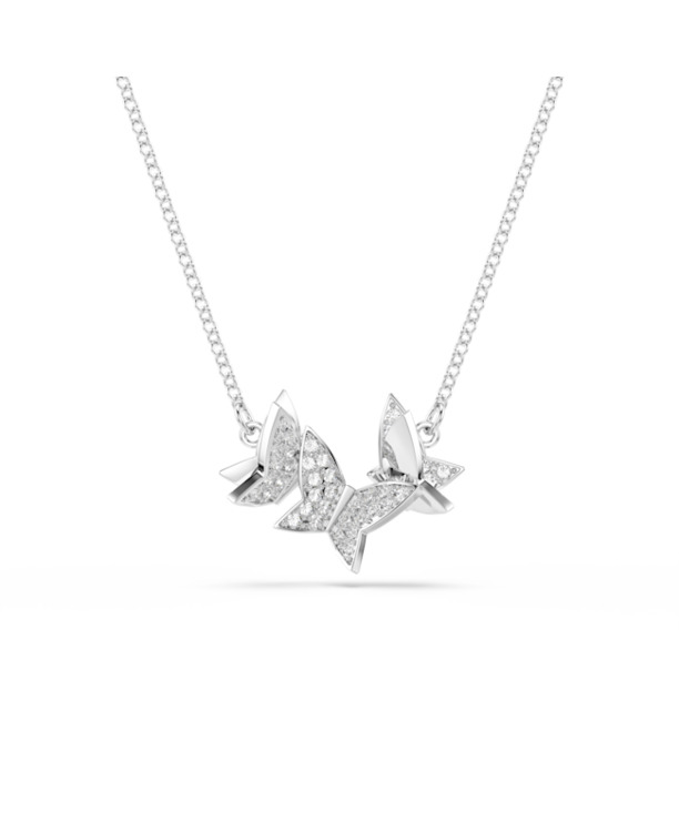 Idyllia Lilia Necklace Small Rhodium shiny Crystal