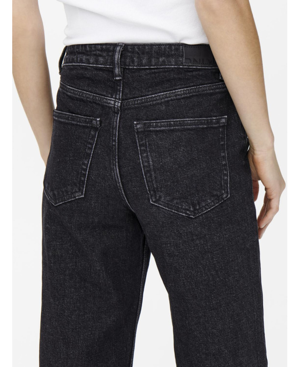 Wide Leg Fit Jeans met wijde pasvorm en hoge taille en achterzakken