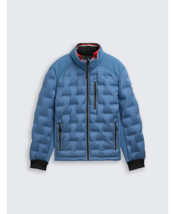 Hybride katoenen jas met waterafstotende functie