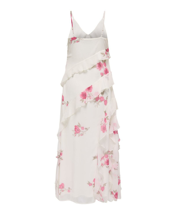 Standard Fit V-Neck Sleeveless (S/L) Zomerjurk: Mouwloze V-hals met ruches