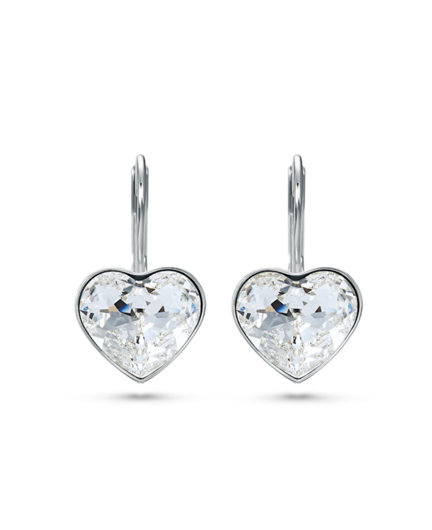 Bella Pierced Earrings Rhodium shiny Crystal