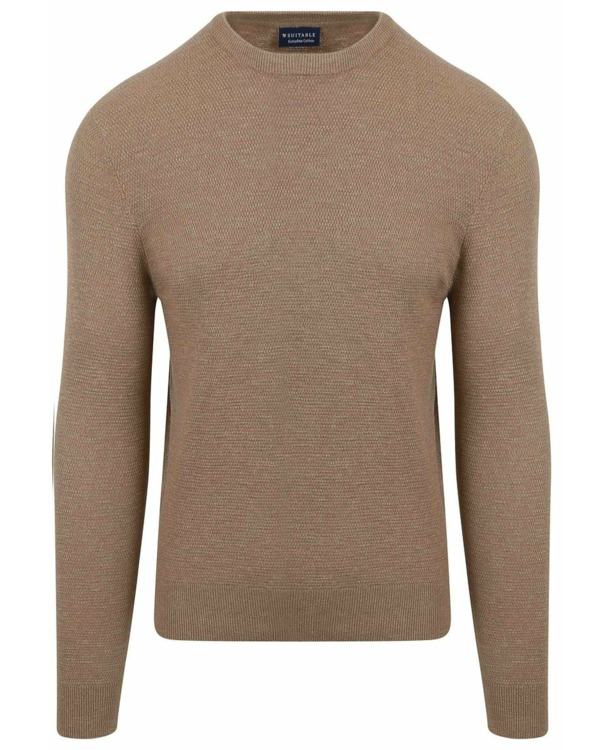 Suitable Trui Structuur Taupe