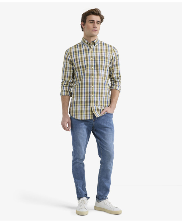 Summer Check Shirt 100% Cotton Heren
