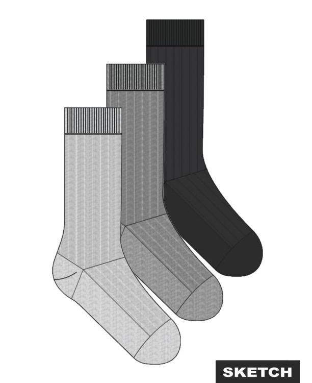 JWHRIB POLY SOCK 3 PACK
