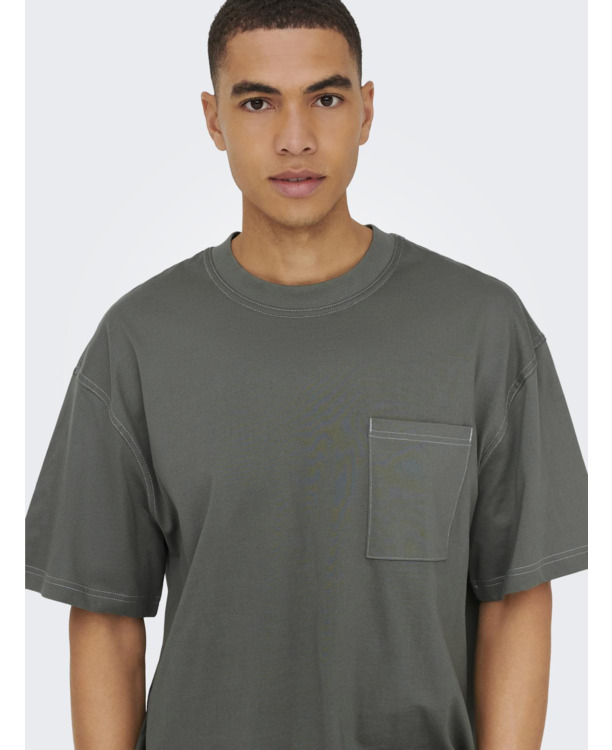 Oversized pasvorm ronde hals korte mouwen (K/M) Heren