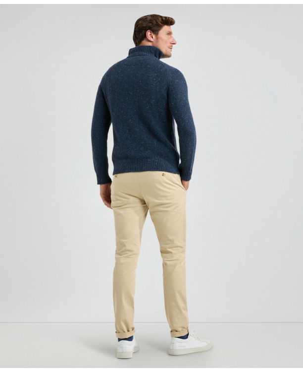 Zip Mock Fishermans Sweater Heren