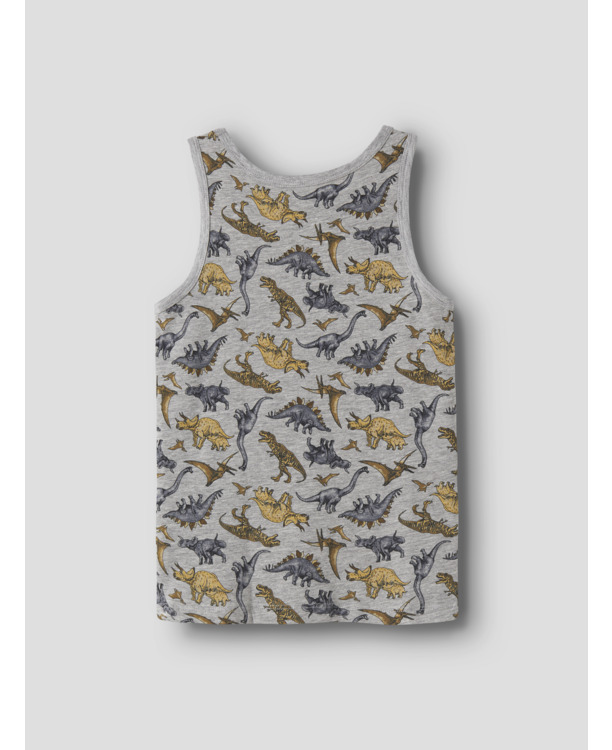 NKMPTANK TOP 2P GRIJS MELANGE DINO INJ Jongens