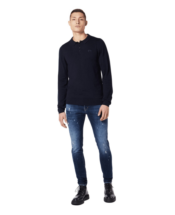 SOLID M LONGSLEEVE POLO MEN