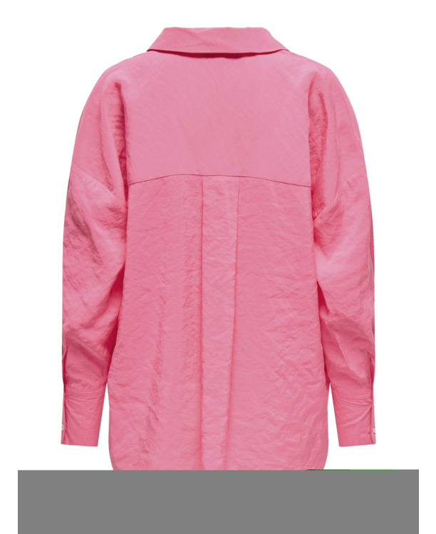 Oversize Fit Shirt Collar Long Sleeves (L/S) Oversized fit overhemd met knoopsluiting en langer op de rug