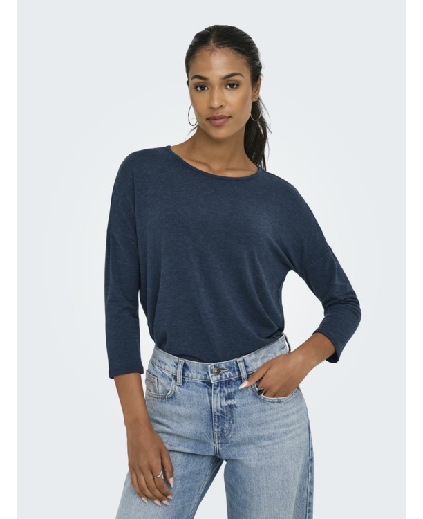 Loose Fit O-Neck 3/4 Sleeves (3/4) Top met ronde hals en 3/4 mouwen voor dagelijks comfort