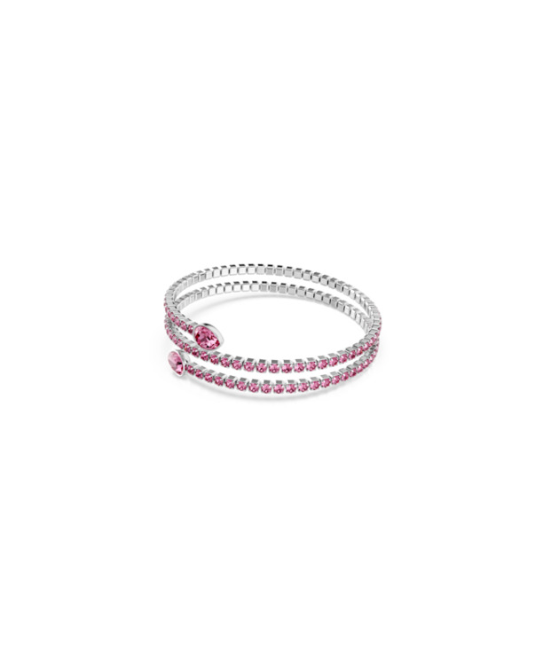 Twisty Cuff OU Rhodium shiny Rose