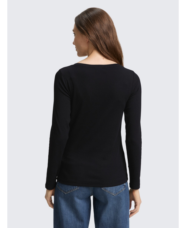 Basic shirt met lange lippen