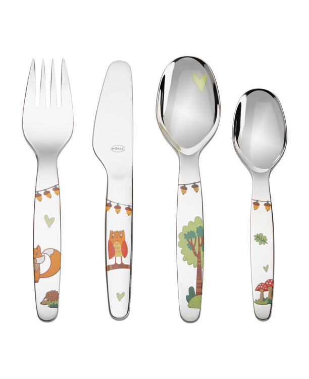 Child´s Cutlery Set 4pcs. "Forest Friends"