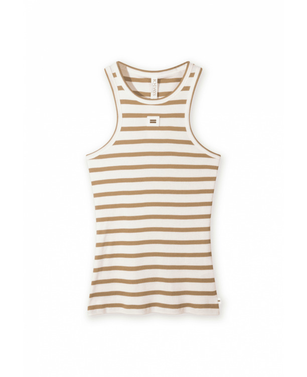 10DAYS Dames rib gestreept singlet tank top 100% katoen