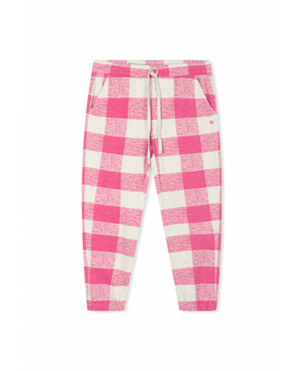 10DAYS Dames geruite cropped jogger broek biologisch katoen