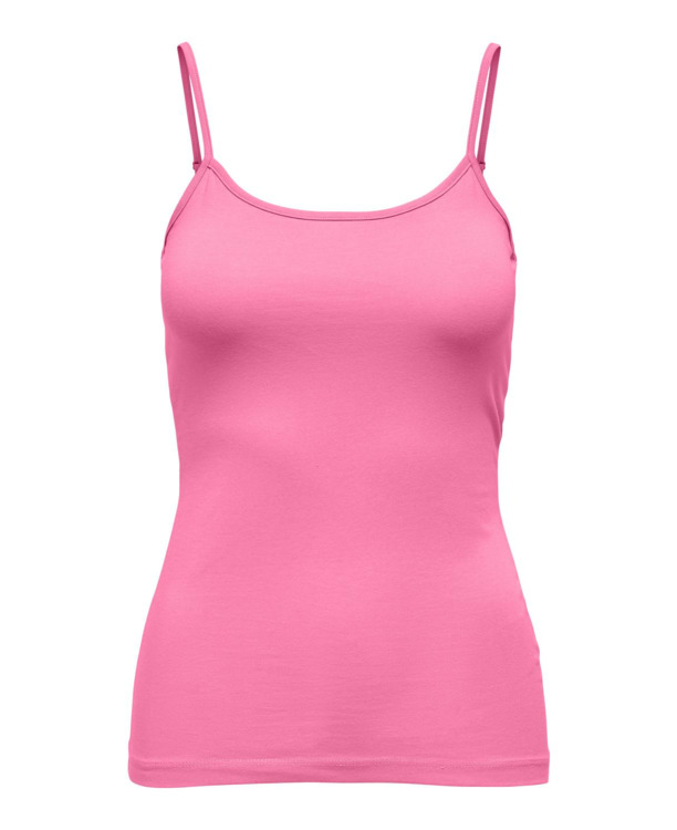 Regular Fit U-Neck Sleeveless (S/L) Regular fit tanktop met knoopsluiting
