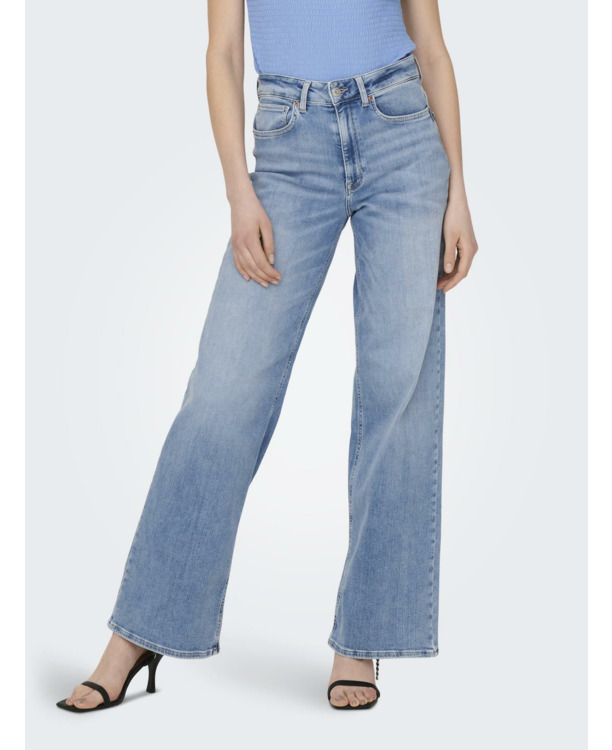 Wide Leg Fit Jeans met hoge taille met wijde pijpen en achterzakken