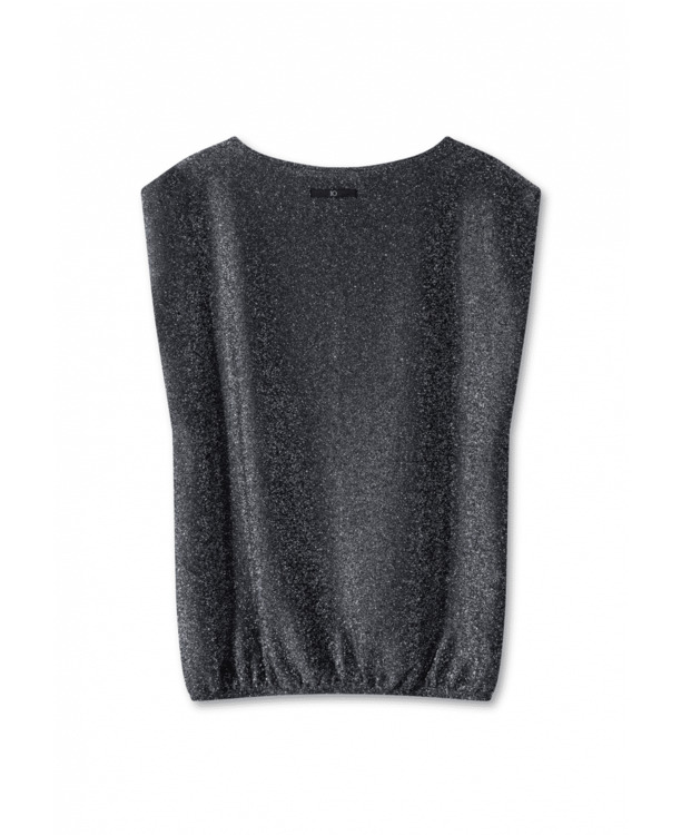 10DAYS Dames glitter mouwloze top polyamide lurex