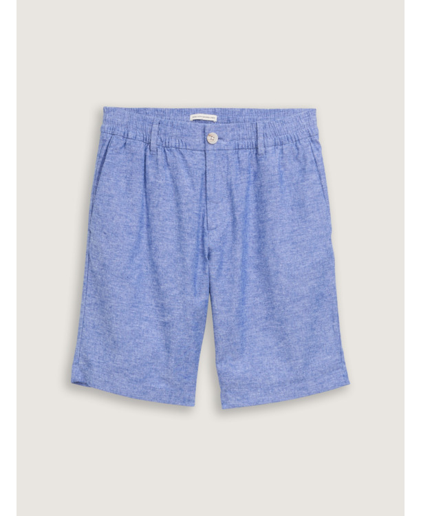 Regular fit chino shorts met linnen
