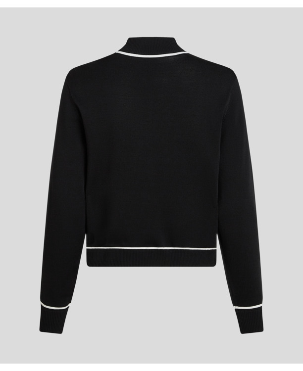 VARSITY ZIPPED CARDIGAN