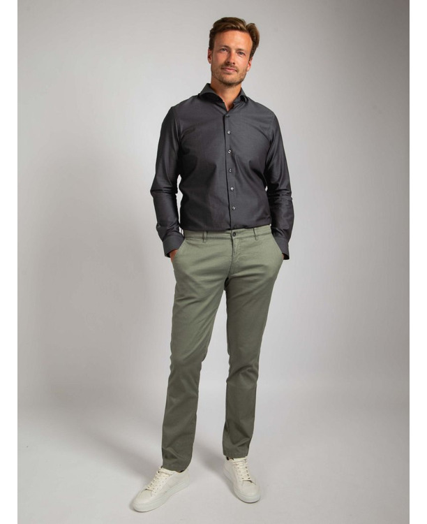 Suitable Twill Overhemd Antraciet