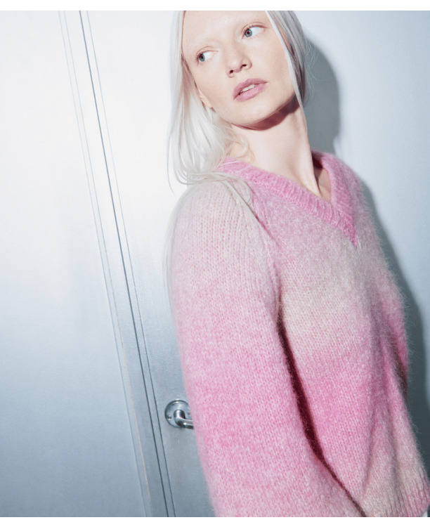 10DAYS Dames V-hals trui gradient alpaca knit