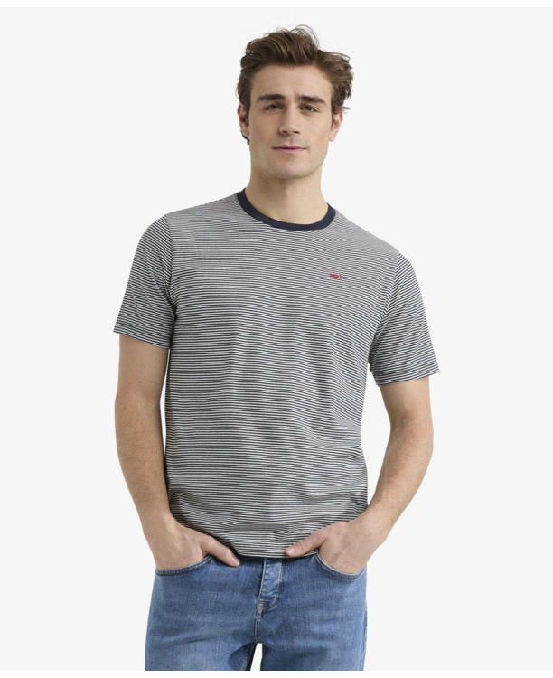 Stripe T-shirt 100% Cotton Heren