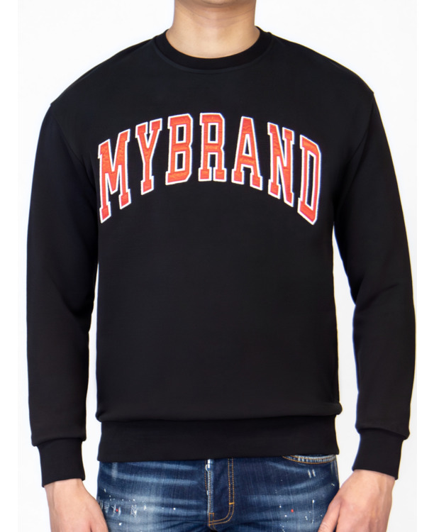 MIJN MERK VARSITY ROOD COLLEGE TRUI MANNEN