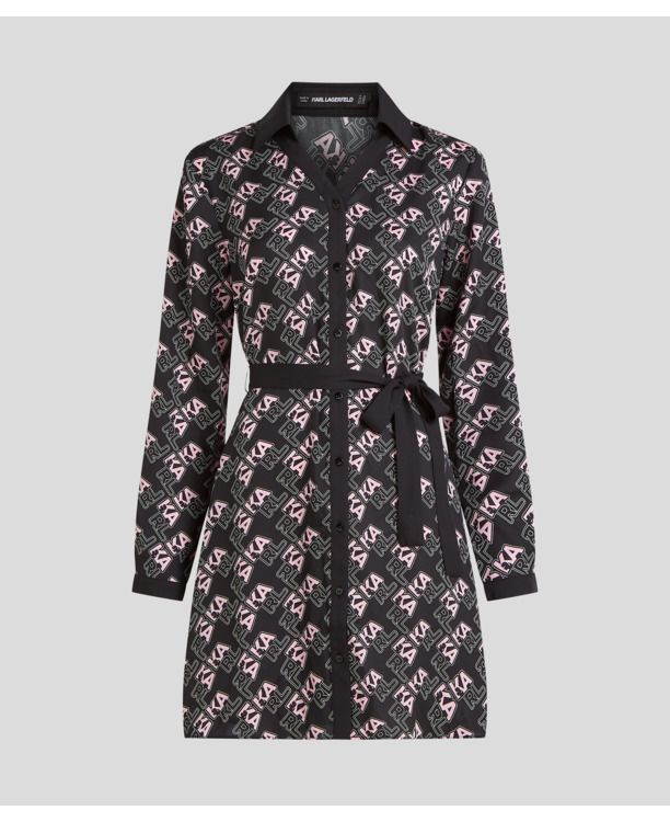 VARSITY AOP SHIRT DRESS
