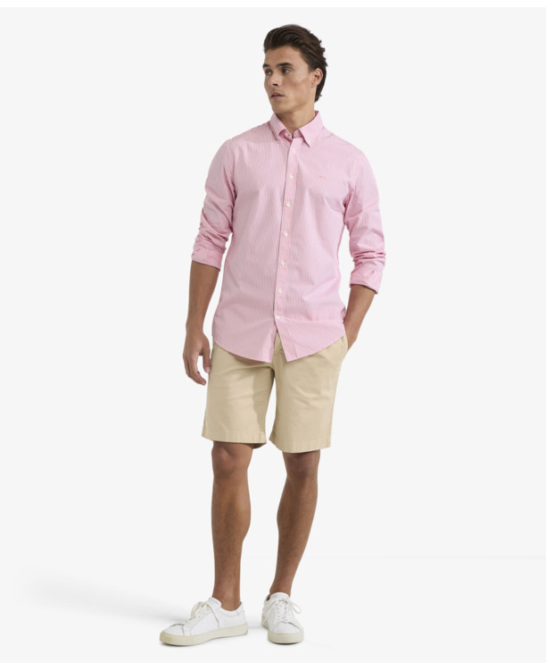 Striped Poplin Shirt 100% Cotton Heren