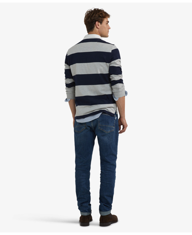 Striped Rugby 100% Cotton Heren