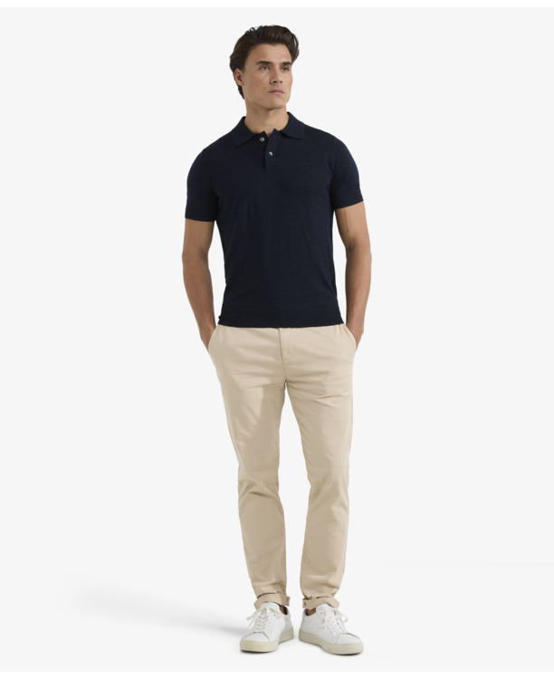 Fine Merino Polo 100% Merino Wool Heren