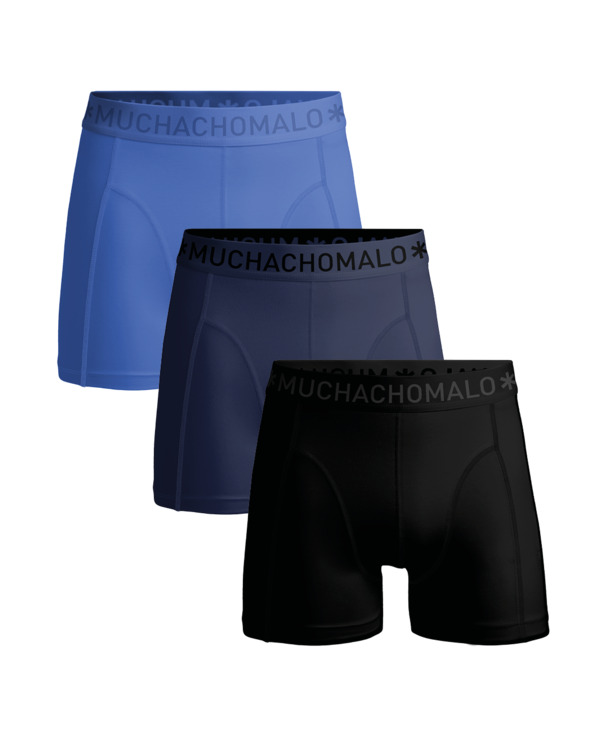 Jongens 3-Pack Boxershort Effen Black/Blue
