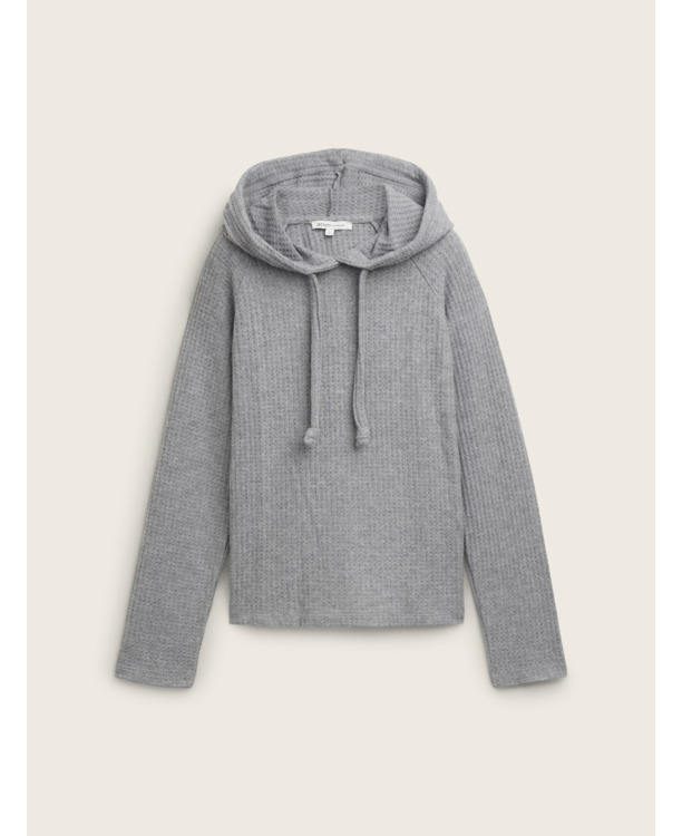 Ruimvallende hoodie met structuur