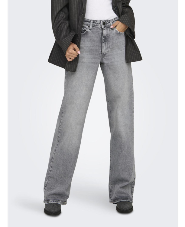 Wide Leg Fit Jeans met hoge taille en brede pasvorm en muntzakje