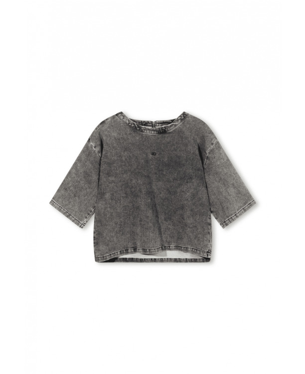 10DAYS Dames t-shirt top jog denim katoen mix