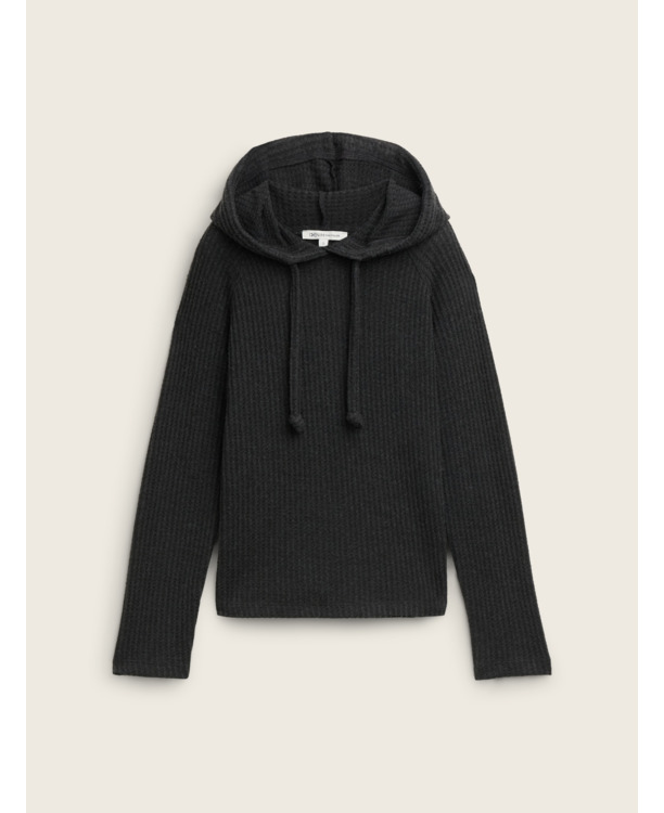 Losse hoodie met structuur