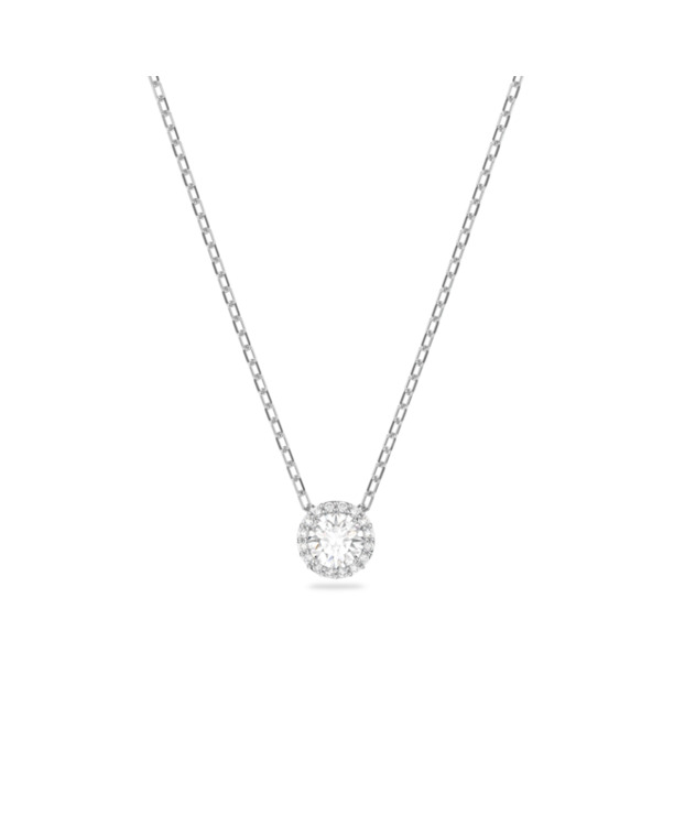 Una Angelic Pendant Round Rhodium shiny White