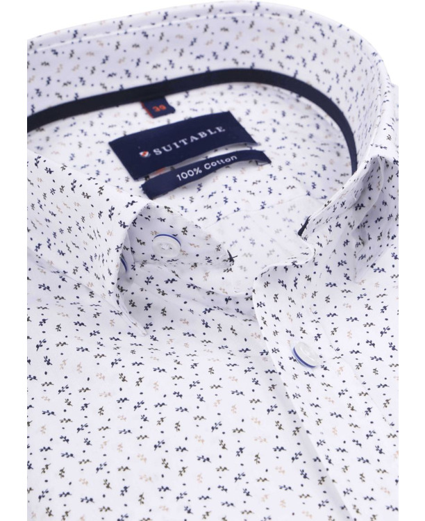 Suitable Overhemd Leaf Print wit