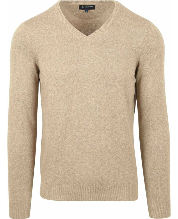Suitable Respect Vinir Pullover Melange Sand